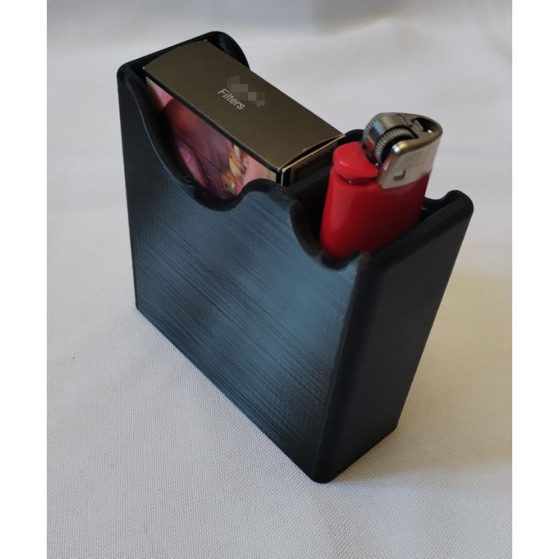 Support pour paquet de cigarette et briquet